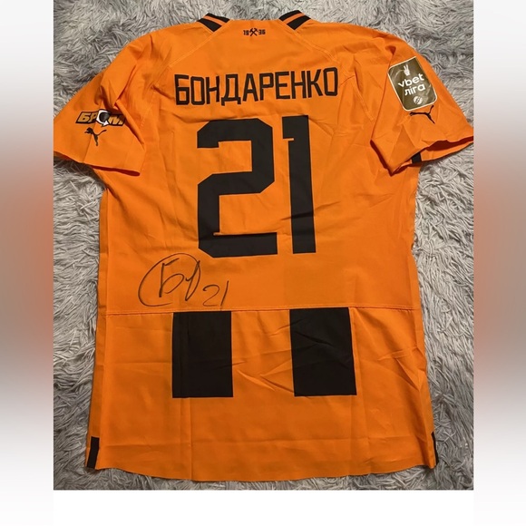 SHAKHTAR DONETSK 2022/23 MATCH Issue & Signed JERSEY Bondarenko #21 Ukrainian PL - Picture 2 of 2